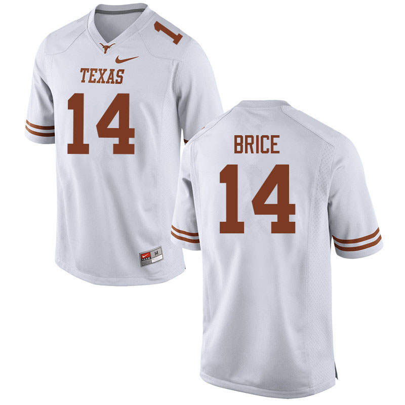 Men #14 X'Avion Brice Texas Longhorns College Football Jerseys Sale-White